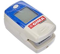 GIMA SATURIMETRO Oxy-5 Pediatrico, Pulsoximetro da Dito, Diametro 8-16 mm, Portatile, Rileva Saturazione, Battito e Perfusione, 2 pile AAA Incluse, Allarmi Visivi e Acustici, Display LCD