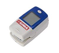 GIMA Saturimetro Oxy-5 Pulsoximetro da Dito, Diametro 10-22 mm, Portatile, Rileva Saturazione, Battito e Perfusione, 2 pile AAA Incluse, Allarmi Visivi e Acustici, Display LCD