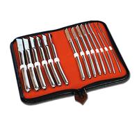 Gima Set Ginecologia di Dilatatori di Hegar, Include 14 Dilatatori Cromati con diametro da 4 a 17 mm, in Pratica Custodia Porta Strumenti