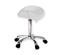 GIMA - Sgabello ergonomico e confortevole con seduta a sella e regolazione dell’altezza, bianco, 45251
