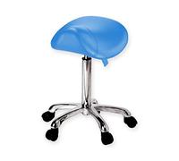 GIMA - Sgabello ergonomico e confortevole con seduta a sella e regolazione dell’altezza, blu, 45252