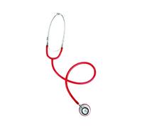Gima - Stetoscopio Duofono YTON, Lira Rossa, Padiglione Ø 45 mm, campana Ø 30 mm Latex Free, Finitura Duracote, Manuale Multilingua, Dispositivo Medico CE Classe I