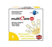 Gima - Strisce Reagenti per la Determinazione della Concentrazione dei Trigliceridi nel Sangue da usare con MultiCare In - Confezione da 5 Strisce