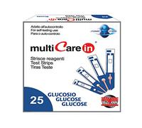Gima - Strisce Reagenti per la Determinazione della Glicemia da usare con MultiCare In - flacone da 25 strisce