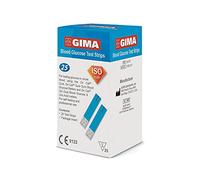 GIMA - Strisce Reattive per la Glicemia, per la Misurazione del Glucosio nel Sangue Intero, da usare con Glucometro GIMA, Certificate CE, Confezione da 25 Strisce