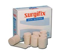 GIMA Surgifix - Benda Elastica Ideal, Orlata con Ganci Fermabenda, Bendaggio Elastico di Contenimento Non Adesivo, Misura 4,5 x 5 cm, 20 Rotoli Singolarmente Confezionati