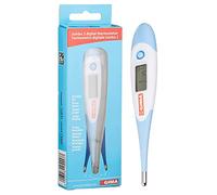 GIMA Termometro Digitale Flexi Jumbo, °C, Scatola Appendibile, Punta Flessibile, Impermeabile, con Allarme Febbre, per Adulti e Bambini