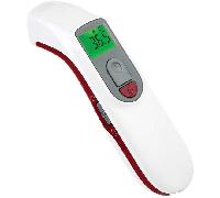 GIMA - Termometro Infrarossi Frontale Laser Digitale Professionale, per Febbre, Istantaneo, Senza Contatto, per Neonati, Bambini e Adulti, Thermoscanner con Allarme, 2 AAA incluse, lingue GB,FR,IT,ES