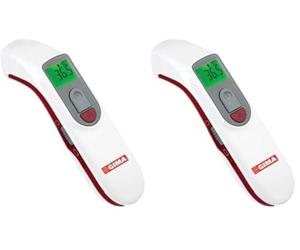 Gima - Termometro Multifunzione A Infrarossi A Distanza Per Persone E Oggetti, Risposta In 1S, Senza Contatto, Schermo Con 3 Colori In Base Alla Temperatura, Allarme, Lingue Gb,Fr,It,Es, 25582