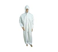 Gima - Tuta Isolante Basic, in TNT Traspirante, con Cappuccio, con Elatici ai Polsini e in Vita e Cerniera Frontale, Tipo 5B-6B, Monouso, Taglia S, DPI Classe III