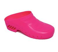 Gima - Zoccoli Professionali, Anatomici, Unisex, Antiscivolo, Antistatici, Tomaia Non Forata, Suola Forata, Colore Fucsia, Misura 37 EU, 1 Paio