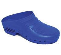 Gima - Zoccoli Professionali, Anatomici, Unisex, Antiscivolo, Antistatici, Tomaia Non Forata, Suola Forata, Colore Blu Elettrico, Misura 39 EU, 1 Paio