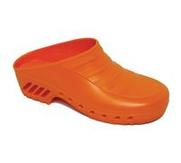 Gima - Zoccoli Professionali, Anatomici, Unisex, Antiscivolo, Antistatici, Tomaia Non Forata, Suola Forata, Colore Arancione, Misura 37 EU, 1 Paio