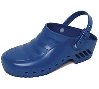 Gima - Zoccoli Professionali con Laccetto Reclinabile e Regolabile, Anatomici, Unisex, Antiscivolo, Antistatici, Tomaia Non Forata, Suola Forata, Colore Blu, Misura 37 EU, 1 Paio