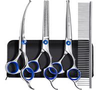 Gimar Professional 5 in 1 Scissori da toelettatura per cani 4Cr con punta