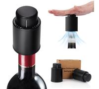 Gimars 2 PCS Tappo Vino Sottovuoto con Indicatore di Data,Tappi Sottovuoti da Vino Rosso,Bottle Stoper Riutilizzabile per Bottiglie Vino,Consevazione di Vino,Regalo per Amanti del Vino,Accessori Vino