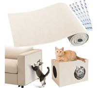 Gimars 200x40cm Antigraffio Gatto Divano, Tiragraffi Divano Autoadesivo, Protezione Divano Graffi Gatto, Proteggi Divano Gatti Graffi, Tappeto Tiragraffi per Gatti con Nastro Incluso, Bianco