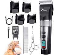 Gimars 3 En 1 Tosatrice Per Cani Professionale Con 4 Velocità, 7000 RPM, Rasoio Per Cani Silenzioso, Taglia Peli Cane Senza Fili, Ricaricabile Per Cani E Gatti Con Pelo Lungo E Spesso