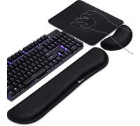 Gimars 3 pezzi Memory Foam poggiapolsi per tastiera poggiapolsi mouse pad supporto per polso per una facile digitazione sollievo dal dolore set e
