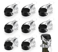 Gimars 8 Tappi per Bottiglie Vino Spumante,Tappo in Acciaio Inossidabile Tappo Professionale Riutilizzabile da Vino,Tappi Ermetici per Sigillare Bottiglie di Vini Frizzanti Champagne