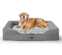 Gimars 9,5 cm XL Cuccia Cane Interno Otopedica per Cani di Taglia Grande, 28D Guscio d'Uovo Memory Foam Cuccia Divano per Cuccioli Anziani con Fodera Impermeabile,Sfoderabile Lavabile, Quadrato