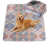 Gimars 91 x 121 cm, 2 Pezzi, Design Boho e Finitura Resistente, Traversine Lavabili per Cani, Tappetino Riutilizzabile per Addestramento Cuccioli, Assorbente, Antiscivolo e a Prova di Perdite