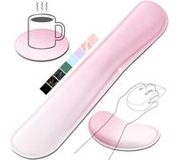Gimars Aggiornamento Poggia Polsi Mouse Tastiera, Schiuma Memoria Gel Ergonomica Supporto Mouse, Poggiapolsi Tastiera per Alleviare il Dolore Digitazione Gaming Ufficio PC Computer, Gradiente Rosa