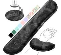 Gimars Poggia Polsi Mouse Tastiera, Schiuma Memoria Gel Ergonomica Supporto Mouse Poggiapolsi Tastiera, Poggia Polsi per Alleviare il Dolore da Digitazione Gaming Ufficio PC Computer, Mappa