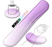 Gimars Aggiornamento Poggia Polsi Mouse Tastiera, Schiuma Memoria Gel Ergonomica Supporto Mouse, Poggiapolsi Tastiera per Alleviare il Dolore da Digitazione Gaming Ufficio PC Computer, Gradiente Viola