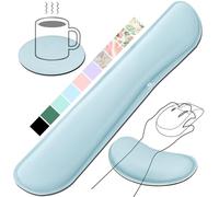 Gimars Aggiornamento Poggia Polsi Mouse Tastiera, Schiuma Memoria Gel Ergonomica Supporto Mouse, Poggiapolsi Tastiera per Alleviare il Dolore da Digitazione Gaming Ufficio PC Computer, Blu Cielo