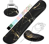 Gimars Aggiornamento Poggia Polsi Mouse Tastiera, Schiuma Memoria Gel Ergonomica Supporto Mouse, Poggiapolsi Tastiera per Alleviare il Dolore da Digitazione Gaming Ufficio PC Computer, Marmo