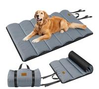 Gimars Cuccia per cani da esterno migliorata con pellicola impermeabile, facile da arrotolare con fibbia, grande cuccia da viaggio per cani di taglia media e grande, portatile, pieghevole, lavabile