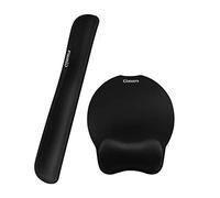 Gimars Cuscini Poggiapolsi e Mouse Pad con Poggiapolsi per Mouse e Tastiera/Design Ergonomico Base Antscivolo/Materiali Memory Foam e Lycra Tessuto/Per Gaming Ufficio PC