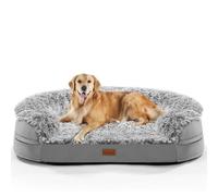 Gimars Letto ortopedico per cani di taglia extra grande, 9,4 cm, con schiuma a forma di uovo 28D, fodera impermeabile per cuccioli, anziani