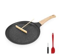 Gimars Padella per Crepes Antiaderente,Ø24cm Padella Crepe con Distributore di Impasti e Spatola,Crepiera Professionale Compatbile con Induzione Gas,Padella Senza PFOA da Piadina Pancake Crepes Fritte