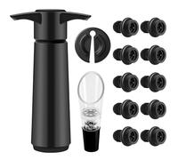 Gimars Pompa Salvavino con Tappi Sottovuoto,13 in 1 Kit di Stopper Vino Ritutilizzabile,Pompa Sottovuoto per Bottiglie di Vini con 10 Tappi 1 Versatore 1 Tagliarina 1 Pompa,Estrazione d’Aria Vini