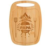 Gimars Regalo Papà,Tagliere Bambù Inciso per Regalo Natale Papà,Regali per Padre Compleanno Natale,Taglieri Ispessito per Frutta Formaggio Pane,Tagliere Regalo Papa Testo Personallizzato in Italiano