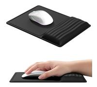 Gimars Tappetino Mouse Ergonomico con Poggiapolsi,Mouse Pad con Supporto Polso Curvo,Mouse Pad Gaming in Memory Foam e Base Silicone Antiscivolo per Ufficio Scuola PC Laptop Computer,Nero