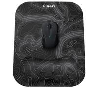 Gimars Tappetino Mouse Poggiapolsi, Mouse Pad Ergonomico in Memory Foam, 28x21cm Grande Mousepad Gaming con Supporto Poggia Polsi e Base Antiscivolo per Computer Laptop Ufficio, Mappa