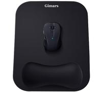 Gimars Tappetino Mouse Poggiapolsi, Mouse Pad Ergonomico in Memory Foam, 28x21cm Grande Mousepad Gaming con Supporto Poggia Polsi e Base Antiscivolo per Computer Laptop Ufficio, Nero