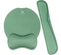Gimars Tappetino Mouse Poggiapolsi Tastiera, Mouse Pad con Memory Foam Ergonomico, Mousepad Keyboard Supporto Poggia Polsi per Sollievo dal Dolore Gaming Ufficio, Verde Scuro