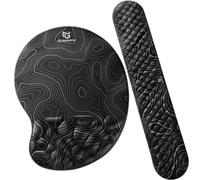 Gimars Tappetino Mouse Poggiapolsi Tastiera, Mouse Pad XL Ergonomico con Punto di Massaggio in Memory Foam Ultra Morbido, Mousepad Tastiera Supporto per Gaming Computer Laptop Ufficio