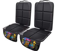 Gimars 2PCS Protettore di Sedili Auto, Compatibile ISOFIX, Antiscivolo Impermeabile Coprisedili Auto Bambini, Tessuto 600D Proteggi Sedile Auto con 2 Tasche in Rete per Pet SUV Berline Camion