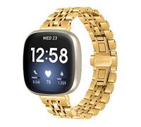 Gimartuk Compatibile con Fitbit Versa 3/Fit bit Sense Strap per donne e uomini, Solid Acciaio Inossidabile Versa 3 Band Cinturino di Ricambio Cinturino in Metallo per Sense Small Large (Oro)