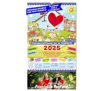 GIMAX Calendario 2025 Personalizzabile da Muro - 100% Made in Italy - Planner da Parete 31x50cm - Calendario da Parete 2025 Personalizzato - Calendario Agenda della Famiglia - Planning Famigliare