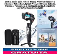 Gimbal Action Cam, Hohem iSteady Pro4 Stabilizzatore a 3 Assi per Action Cam