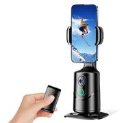 Gimbal per cellulare, con riconoscimento automatico del viso e tracciamento a 360 gradi, treppiedi per smartphone con telecomando, controllo gestuale, per Vlog TikTok Live Video Registrazione Gimbal