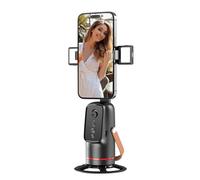 Gimbal per smartphone AI, Bwaliffury Stabilizzatore per iPhone, Android pieghevole, Auto Face Tracking Treppiede per cellulare con tracciamento di rotazione a 360°,Ricaricabile per Registrazione video