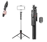 Gimbal Stabilizer - Master Every Move, 2-in-1 Tripod & Selfie Stick, 360° Automatic Rotation with Remote, for Live Video Recording, Training, Compatible with iPhone and Android (Basic)