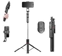 Gimbal Stabilizer - Master Every Move,2-in-1 Tripod & Selfie Stick, with 360° Anti-Shake & Bluetooth Remote, Portable 3-Axis Camera Stabilizer, for iPhone/Camera/Smartphone (Model A No Light)